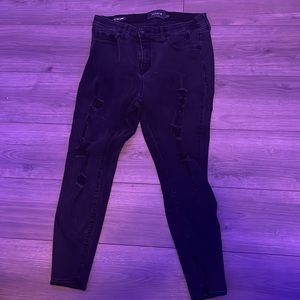 Torrid 14R plus size ripped black skinny jeans